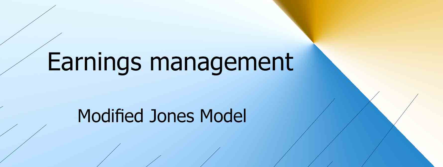 تعریف مدیریت سود تعهدی: تعریف و نحوه اندازه گیری با مدل تعدیل شده جونز 
